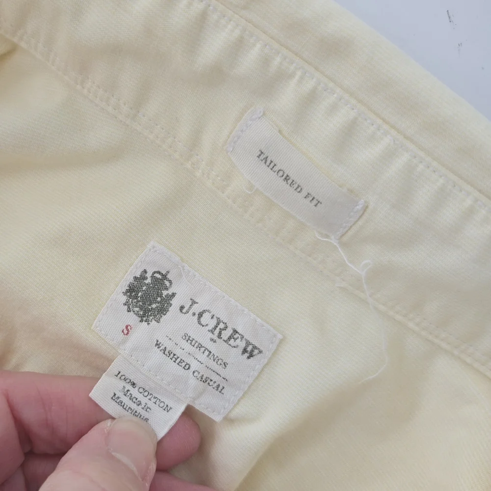 Men's J Crew Yellow Button-Up Shirt S